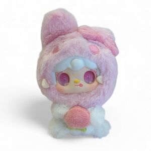 Yooki Gourmet Restaurant Mini Plush Pendant, Peach-aired Rabbit